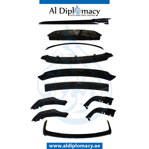 Front Rear G05 X5 AERO KIT 2019-up, Black. Lip, Lip, AND SIDE SKIRT for BMW X5 Series G05 (2018-2023) models, Part Number T-G05 X5 AERO KIT 2019-UP-BK